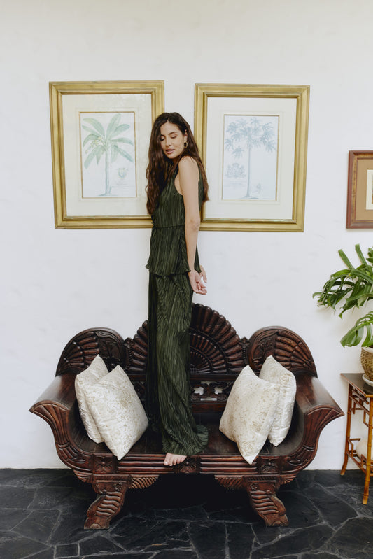 Micro Pleated Palazzo Set