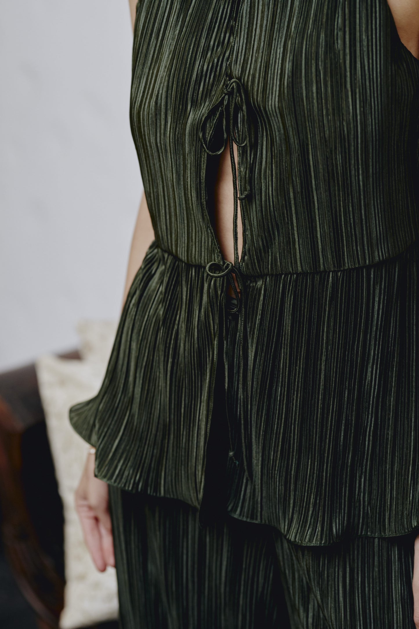 Micro Pleated Palazzo Set