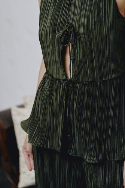 Micro Pleated Palazzo Set